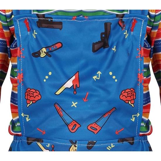 Disfraz Bad Toy Infantil - Camiseta y Peto para Niños - Disfraces de Juguete Malvado para Halloween, Carnaval y Fiestas de Disfraces - Ideal para Chicos - Azul y Multicolor