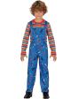 Disfraz Bad Toy Infantil - Camiseta y Peto para Niños - Disfraces de Juguete Malvado para Halloween, Carnaval y Fiestas de Disfraces - Ideal para Chicos - Azul y Multicolor