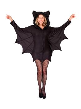 Disfraz BAT – Vestido Murciélago con Capucha y Alas para Mujer