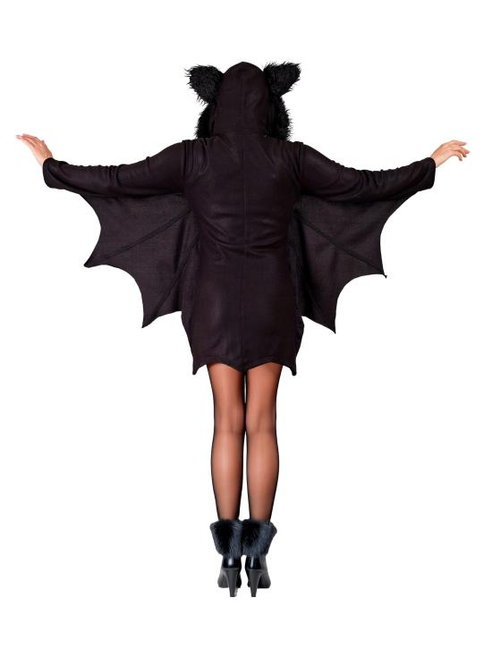 Disfraz BAT – Vestido Murciélago con Capucha y Alas para Mujer