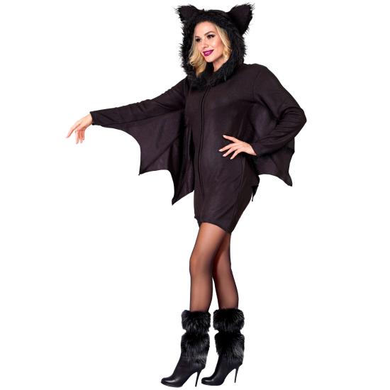 Disfraz BAT – Vestido Murciélago con Capucha y Alas para Mujer