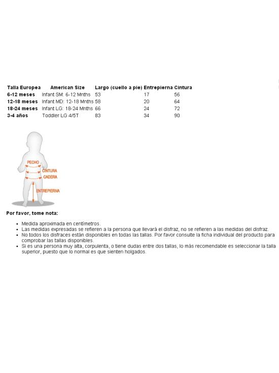 Disfraz de Bebé payasete de 1-9 meses