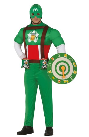Disfraz Beer Man Verde talla Adulto