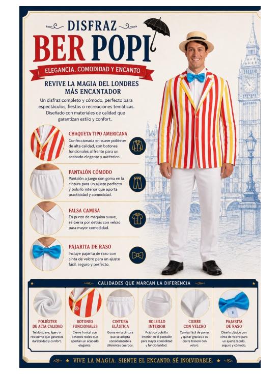 Disfraz Bert Mary Poppins en talla  Adulto
