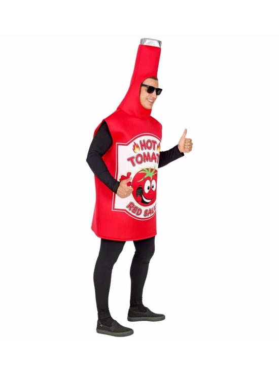 Disfraz Bote de Ketchup talla adultos