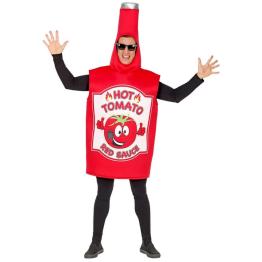 Disfraz Bote de Ketchup talla adultos