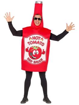 Disfraz Bote de Ketchup talla adultos