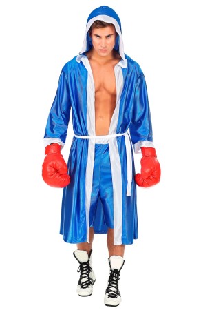 Disfraz Boxeador azul talla adulto