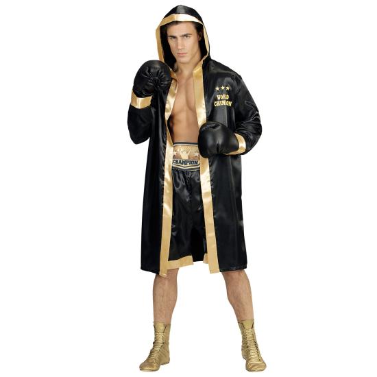 Disfraz de boxeador para adultos, guantes, pantalones, cinturón para  hombre, dorado y negro, campeón del mundo, disfraz de campeón del mundo,  fiesta