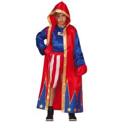 Disfraz Boxeador Rocky Rojo para niño ^