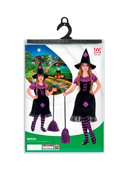 Disfraz Bruja Morada talla niña