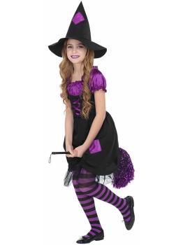 Disfraz Bruja Morada talla niña