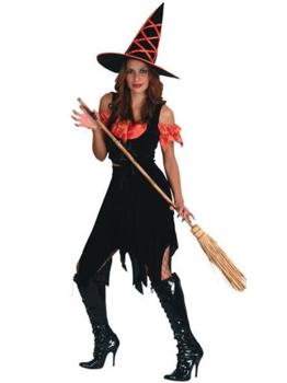 Disfraz Bruja Naranja sexy talla adulta