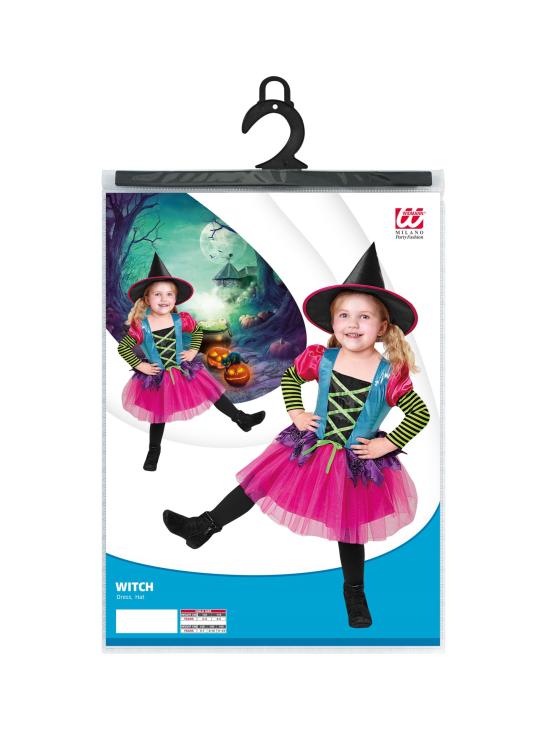 Disfraz  Bruja Pink Color infantil