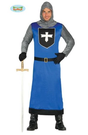 Disfraz Caballero Medieval  Azul talla 52-54