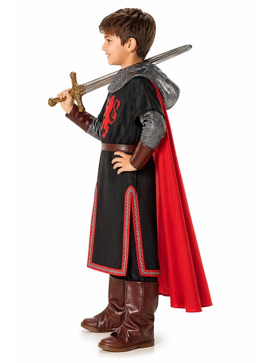 Disfraz Caballero Medieval Negro Unisex Infantil | Traje Caballero Niño