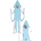 Disfraz Calamar talla única para adultos unisex