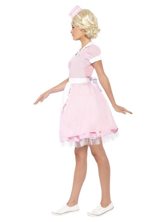Disfraz Camarera  Retro PInk.adulta
