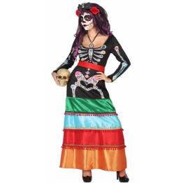 Disfraz Catrina Colores adulta