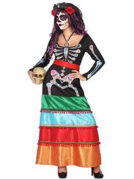 Disfraz Catrina Colores adulta