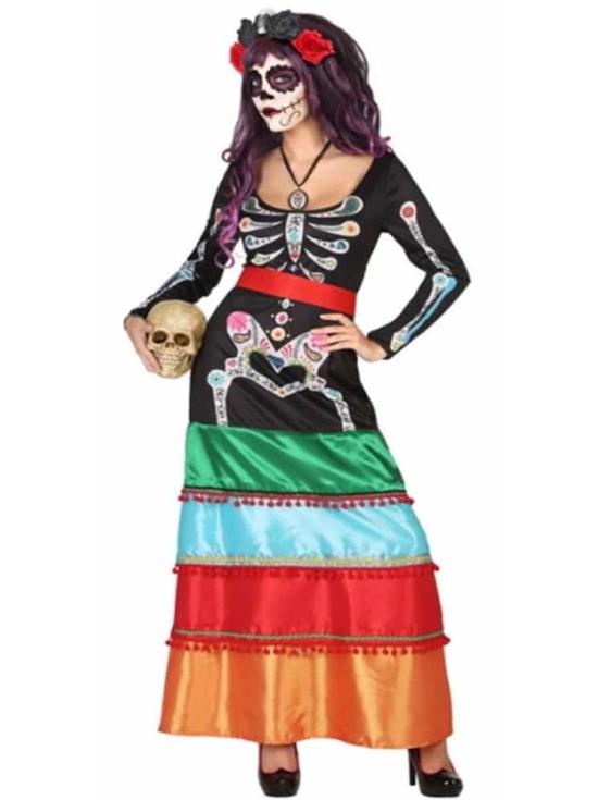 Disfraz Catrina Colores adulta