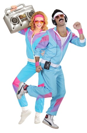 Disfraz Chandal de los  80 Azul Unisex
