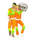 Disfraz Chandal de los Años 80 Naranja Adultos