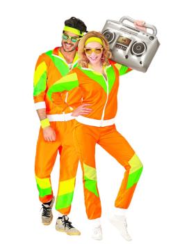 Disfraz Chandal de los Años 80 Naranja Adultos