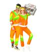 Disfraz Chandal de los Años 80 Naranja Adultos