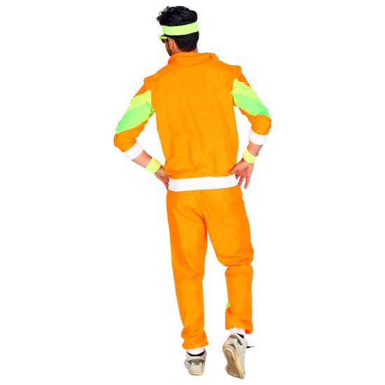 Disfraz Chandal de los Años 80 Naranja Adultos