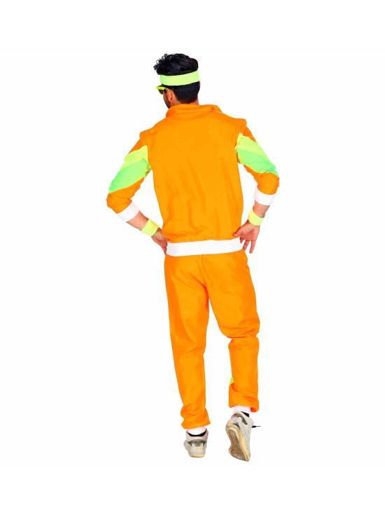 Disfraz Chandal de los Años 80 Naranja Adultos