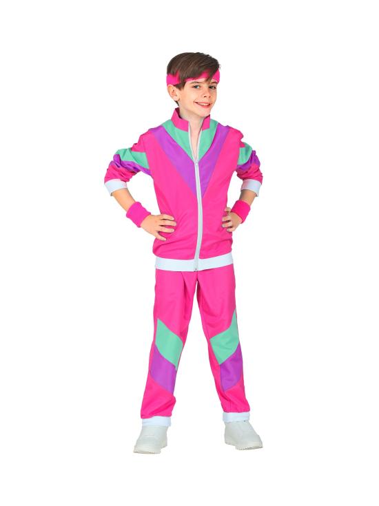 Disfraz Chandal Rosa años 80 talla infantil