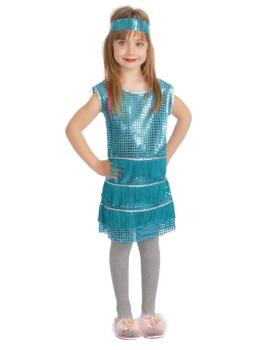 Disfraz Charleston Azul talla infantil