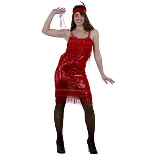 Disfraz adulta Charleston Rojo  .