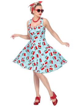 Disfraz Chica Años 50 Moda Blue talla adulta