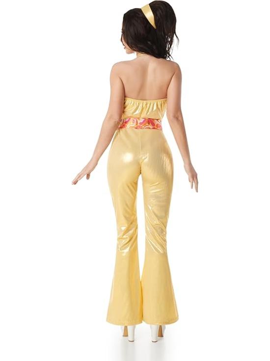 Disfraz Disco Dorado Mujer Años 70
