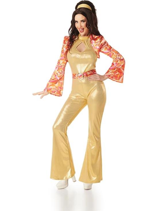 Disfraz Disco Dorado Mujer Años 70