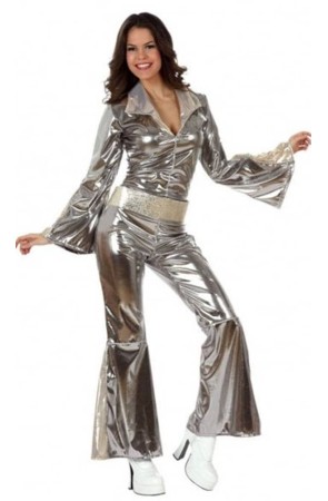 Disfraz Chica Disco Plata chica