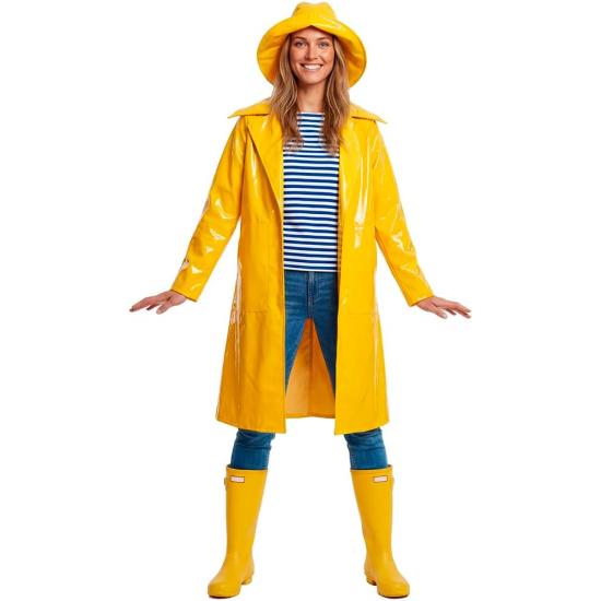 Disfraz Chubasquero Marinero Adulto Amarillo unisex