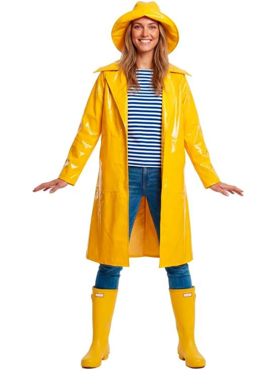 Disfraz Chubasquero Marinero Adulto Amarillo unisex