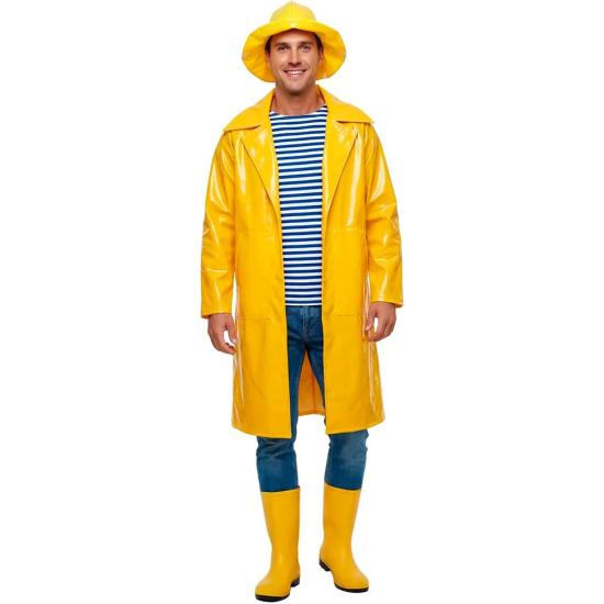 Disfraz Chubasquero Marinero Adulto Amarillo unisex
