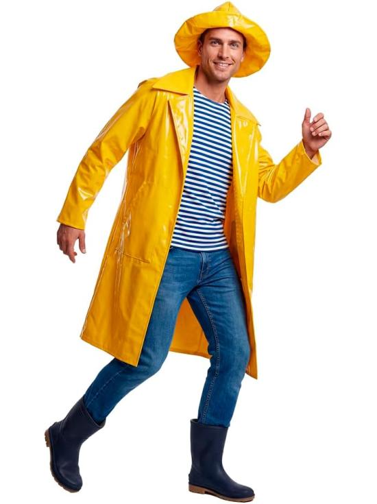 Disfraz Chubasquero Marinero Adulto Amarillo unisex