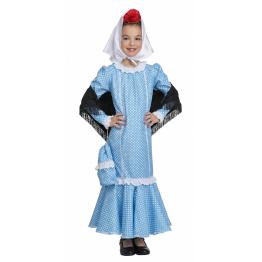 Disfraz Chulapa Azul Niña