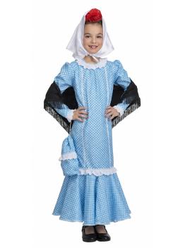 Disfraz Chulapa Azul Niña