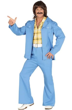 Disfraz Chulito Disco Blue Años 70 para Adulto