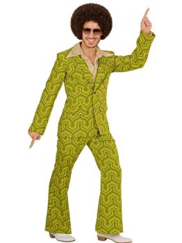 Disfraz Chulo Disco de los 70 Verde  adulto