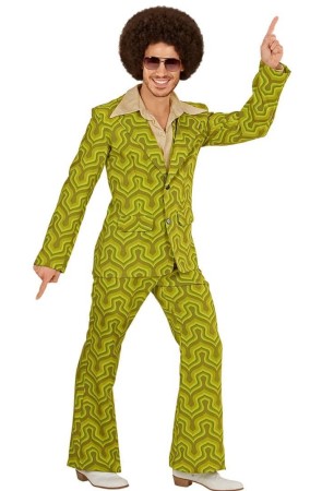 Disfraz Chulo Disco de los 70 Verde para adulto