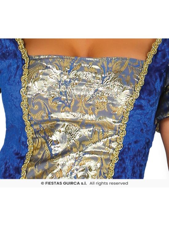 Disfraz Cortesana Azul Época.