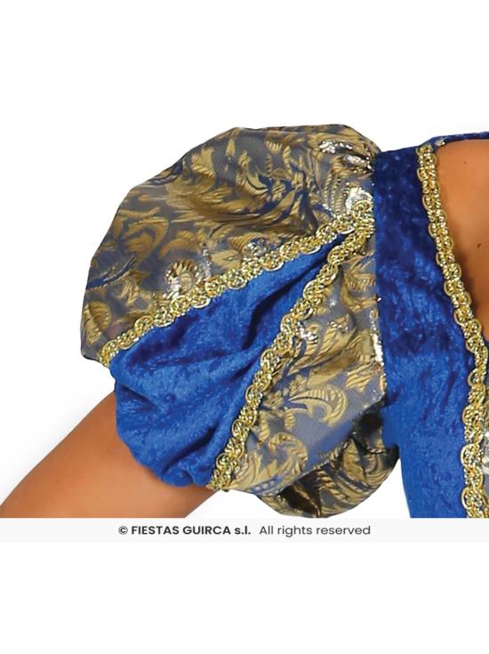 Disfraz Cortesana Azul Época.