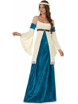 Disfraz Dama Medieval Azul adulta